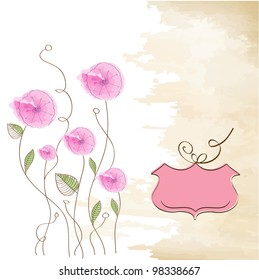 romantic pink flowers background