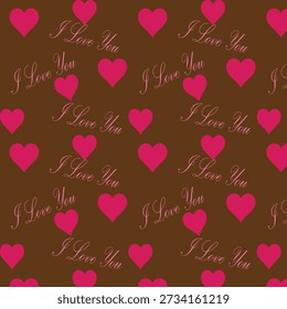 Padrão de amor romântico de corações cor-de-rosa