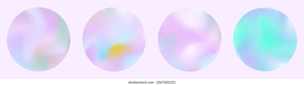 Romantic Pink and Lavender Gradient Heart Design. Gentle Valentine Day Pastel Art with Soft Circular Shapes and Warm Color Tones.