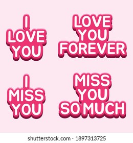 romantic pink nuance text design