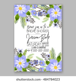 Romantic pink peony bouquet bride wedding invitation template design. Winter Christmas wreath of pink flowers and pine and fir branches