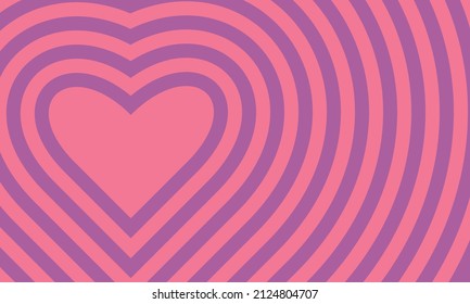 Fondo vectorial rosa y morado romántico con corazón. Antecedentes del día de San Valentín. Fondo vectorial rosa romántico. Antecedentes del día de San Valentín. Ilustración vectorial.