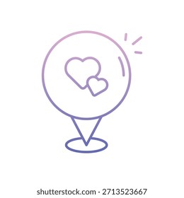 Romantic Place vector icon stock illustration