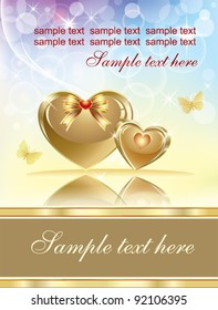 romantic postcard with heart