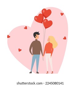 Postal romántica. Fecha de amor. Día de San Valentín