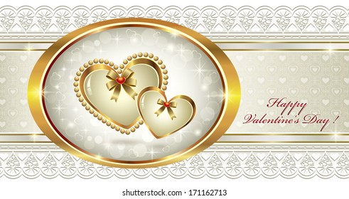 romantic postcard for Valentine's Day