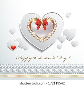 romantic postcard for Valentine's Day
