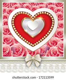 romantic postcard for Valentine's Day