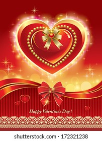 romantic postcard for Valentine's Day