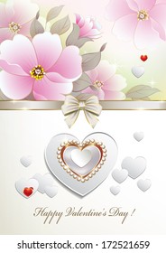 romantic postcard for Valentine's Day