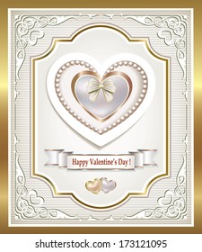 romantic postcard for Valentine's Day