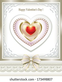 romantic postcard for Valentine's Day