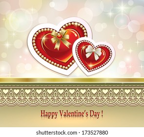 romantic postcard for Valentine's Day