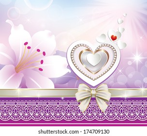 romantic postcard for Valentine's Day