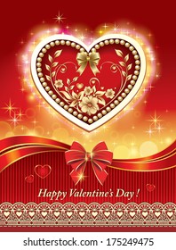romantic postcard for Valentine's Day
