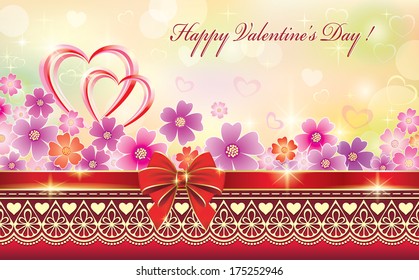 romantic postcard for Valentine's Day