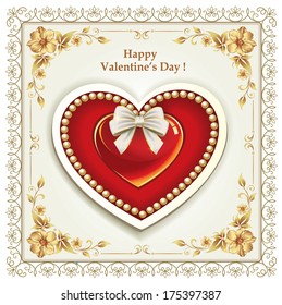romantic postcard for Valentine's Day