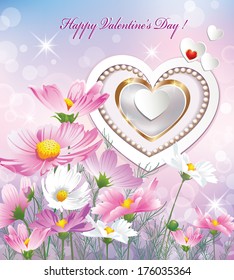 romantic postcard for Valentine's Day