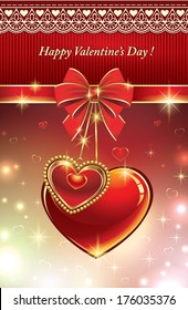 romantic postcard for Valentine's Day