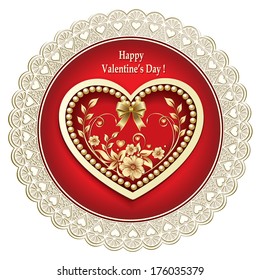romantic postcard for Valentine's Day