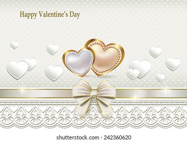 romantic postcard for Valentine's Day