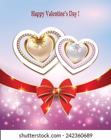 romantic postcard for Valentine's Day