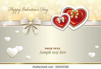 romantic postcard for Valentine's Day