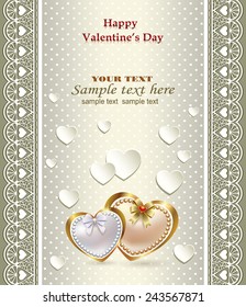 romantic postcard for Valentine's Day