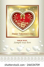 romantic postcard for Valentine's Day