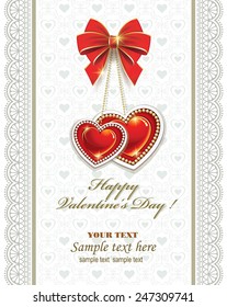 romantic postcard for Valentine's Day