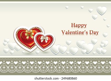 romantic postcard for Valentine's Day