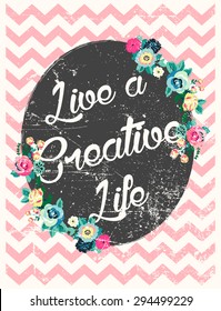 Romantic print background and slogan.For t-shirt or other uses,in vector.