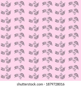 impresión romántica con flores y hojas