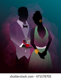 Romantic propose vector image