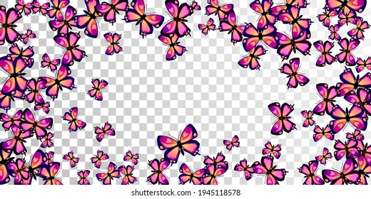 Romantic purple butterflies cartoon vector wallpaper. Summer funny moths. Fancy butterflies cartoon baby illustration. Gentle wings insects graphic design. Nature beings.
