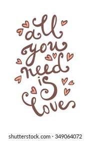 Romantic quote for love. Romantic poster for valentines day