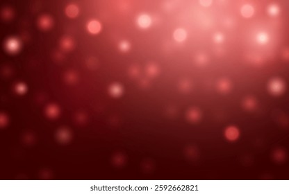 Romantic Red Bokeh Glow, Soft Blurred Lights with Warm Ambience. Background decoration.