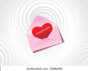romantic red heart in envelop