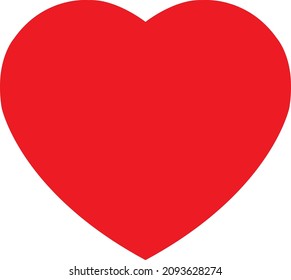 Romántico diseño plano vectorial del icono del corazón rojo en estilo de moda para la celebración del matrimonio eps 10