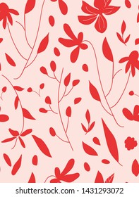 Romantic red and pink pattern