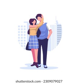 Romantic relationships flat style illustration vector design
