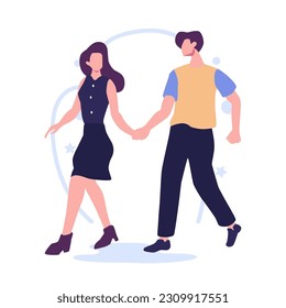 Romantic relationships flat style illustration vector design