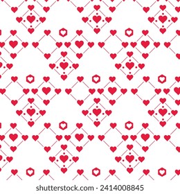 Romantic Rendezvous Red Hearts Seamless Design for Valentine's Day