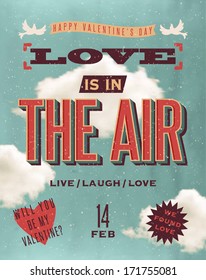 Romantic retro style poster