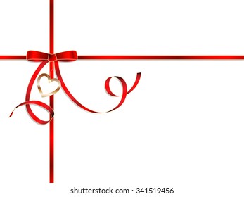 Romantic ribbon with heart