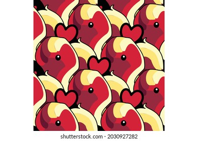 Patrón de fondo de escritorio de habitación romántico en colores rojo negro y dorado