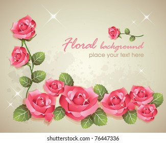 Romantic rose background