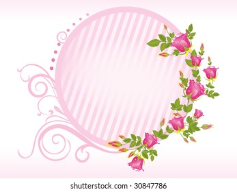 romantic rose flower frame with artistic design