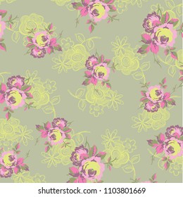Romantic Rose Print.  Liberty style. fabric, covers, manufacturing, wallpapers, print, gift wrap.