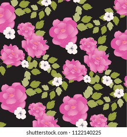 Romantic Rose Print.  Liberty style. fabric, covers, manufacturing, wallpapers, print, gift wrap.